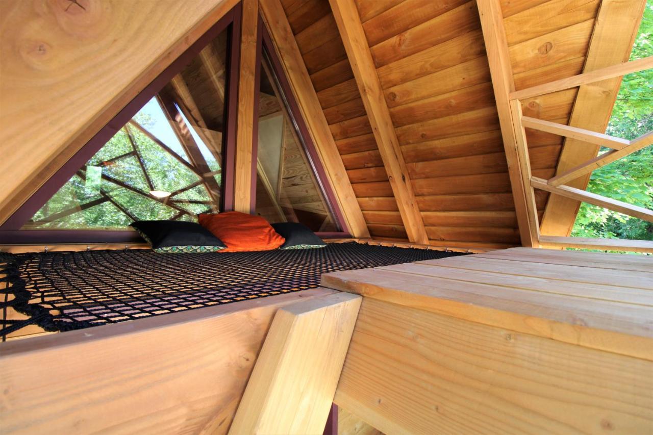 Habitat Createur - Hebergements Insolites Au Camping Municipal "Les Ecureuils" Recoubeau-Jansac Dış mekan fotoğraf