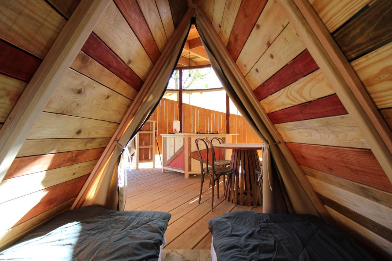 Habitat Createur - Hebergements Insolites Au Camping Municipal "Les Ecureuils" Recoubeau-Jansac Dış mekan fotoğraf