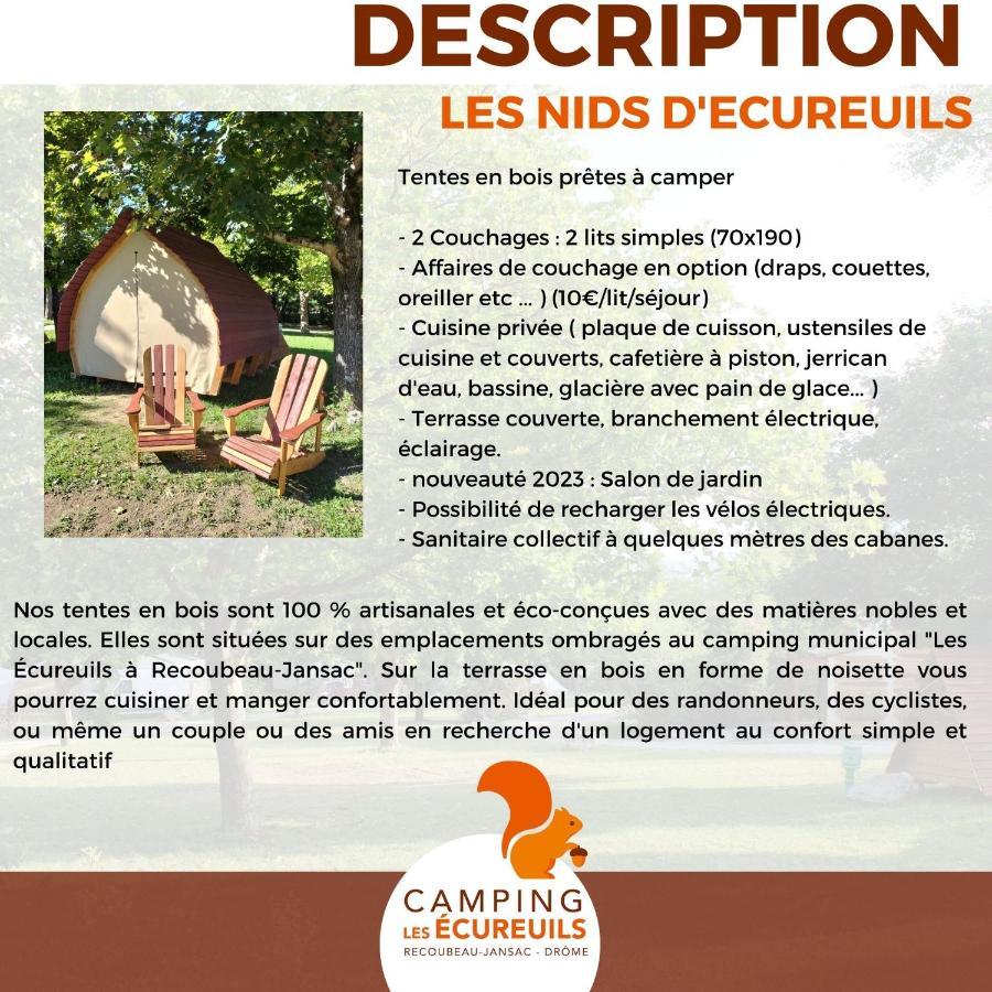 Habitat Createur - Hebergements Insolites Au Camping Municipal "Les Ecureuils" Recoubeau-Jansac Dış mekan fotoğraf